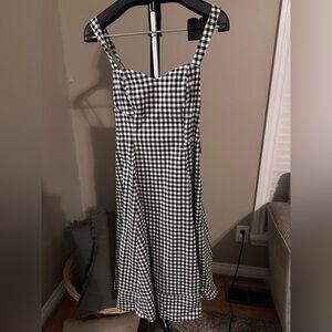 Sweetheart Black and White Checkered Dress